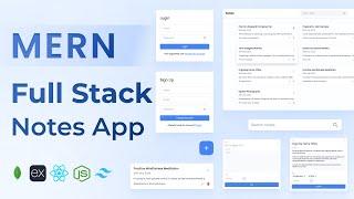 Build a Full Stack Notes App using MERN  MongoDB Express React JS Node JS