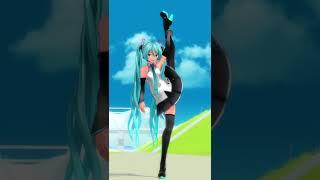 【MMD】ミクちゃんがI字バランスに挑戦！！放送事故あり！！　#shorts