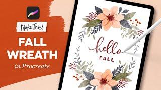 Paint a Fall Watercolor Wreath in Procreate 