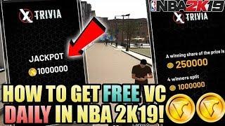 HOW TO WIN TRIVIA EVERYTIME IN NBA 2K19 BEST VC METHOD HOW TO GET FREE VC EVERYDAY IN NBA 2K19