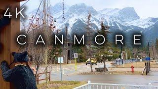 【4K】Canmore Walking Tour  Canada Walk Tour  #snowfall   #canmore   #banff  #alberta