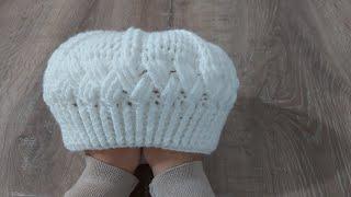 Tığ İşi İnci Şapka Bere Yapımı Örgü Modelleri Crochet Hat Making #64