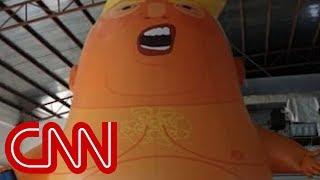 Activists mock Trump with baby blimp