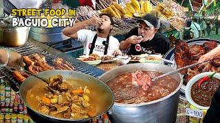 Filipino Street Food  PORK LIEMPO DINUGUAN at BAKARETA in Slaughter House Baguio City HD