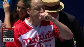 Joey Chestnut downs 63 hot dogs to win 2022 Nathans Famous Hot Dog Eating Contest  