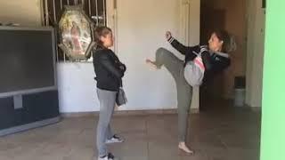 Martial Arts Girl Face Kick