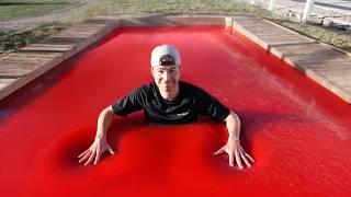 Worlds Largest Jello Pool- Can you swim in Jello?