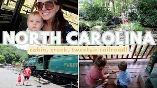 vacation with us cabin life exploring the creek tweetsie railroad  NORTH CAROLINA VLOG