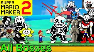 Mario Maker 2 - ALL UNDERTALE BOSSES Super Mario Maker 2 Boss BattlesSans Papyrus Omega Flowey