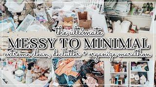 THE ULTIMATE MESSY TO MINIMAL DECLUTTERING MARATHON  days of speed cleaning  WHITNEY PEA DECLUTTER