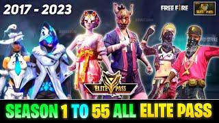 FREE FIRE ALL ELITE PASS  ALL ELITE PASS FREE FIRE  FREE FIRE SEASON 1 TO 55 ALL ELITE PASS