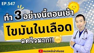 ทำ 3 อย่างนี้ตอนเช้า ไขมันในเลือดลดไวมาก  เม้าท์กับหมอหมี EP.547