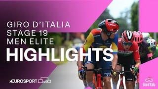 WINS FROM THE BREAKAWAY   Giro DItalia Stage 19 Race Highlights  Eurosport Cycling