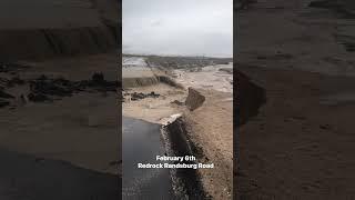 Road washed out in Mojave California