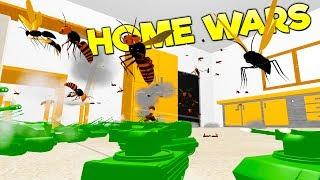 ARMY ANTI-AIRCRAFT VEHICLES VS SWARMS OF GIANT FLYING INSECTS - Home Wars Gameplay