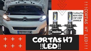 Instalación bombillas LED H7  KIT LED H7 6000k  Grupo PSA Citroen Spacetourer Peugeot Traveller