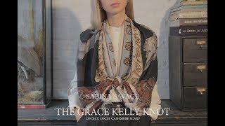 Sabina Savage Cashmere Scarf How to tie the Grace Kelly