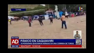 ¡Pánico en Caquiaviri En una corrida de toros veinticinco personas quedaron heridas