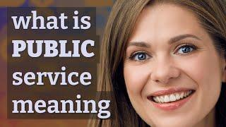 Public service  meaning of Public service