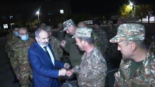 Armenian PM Pashinyan meets reservists going to fight in Karabakh conflict  AFP