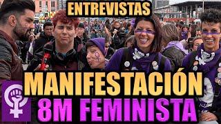 ENTREVITAS A FEMINISTAS EN 8M MANIFESTACIÓN FEMINISTA ¿LA MUJER TIENE MENOS DERECHOS QUE EL HOMBRE?