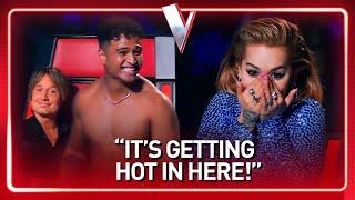 Coach Rita Ora gets a STRIPTEASE on The Voice   Journey #275