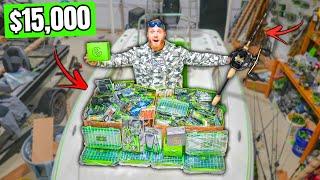 $15000 Worlds LARGEST Fishing Unboxing 2024 NEW Rods Reels Lures