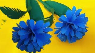 How to make 3D flower with craft papereasy paper flower for kidsHome decorDIY paper flowerorigam