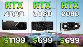 RTX 4080 vs RTX 3080 vs RTX 2080 - 10 Games Test