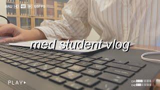 med school vlog  trying a new study technique study hermit campus life 