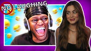 REACTING TO KSI TRY NOT TO LAUGH CHALLENGE...