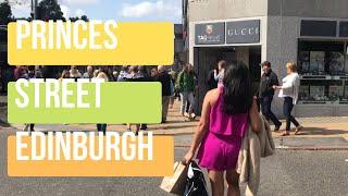 Edinburgh Walking Tour 4K - Princes Street  Treadmill Video