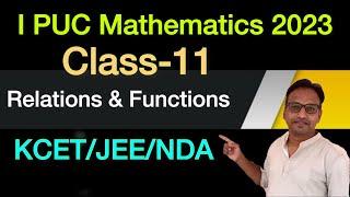 Relations and Functions Chapter Kcet 2023 I Class 11 KCET 2023 II Dr Sharanu Chebbi