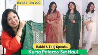 Latest Flipkart Haul Flipkart Kurta set Haul Partywear Regular  Office wear HaulTry On Haul