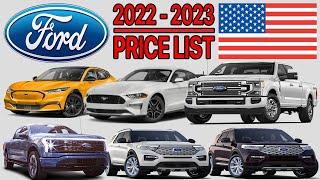 Ford Car Price List USA 2022 to 2023