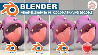 Blender 3D Eevee SSGI Cycles & Redshift Render Comparison