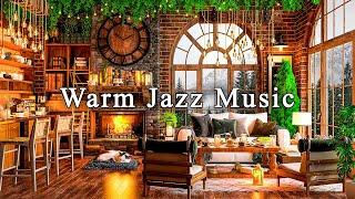 Relaxing Jazz Instrumental Music for Working Studying Sleeping  Cozy Coffee Shop Ambience