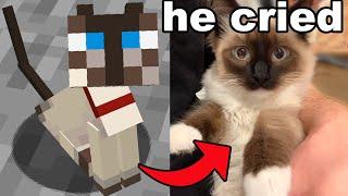 I Gave My Brother His Minecraft Cat in Real Life