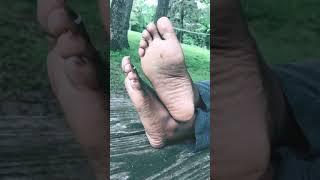 Soles of big.pleasers Chatting at the Park