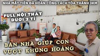 Vợ chồng già bán nhà mặt tiền 6x21 dưới 2 tỷ đủ nội thất gần trường chợ cách Tòa Thánh Tây Ninh 3km
