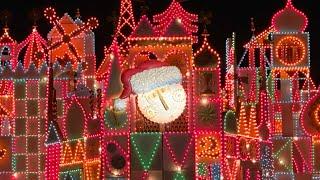 4K It’s A Small World HOLIDAY 2019 AT NIGHT FULL RIDE & Christmas Lights - Disneyland Resort