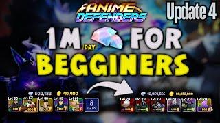 How To Make 1M Gems A Day For Beginners Anime Defenders Update 4 Tutorial