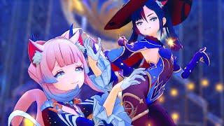 【MMD Genshin Impact】 AOA - 사뿐사뿐Like a Cat 【Mona & Kokomi】