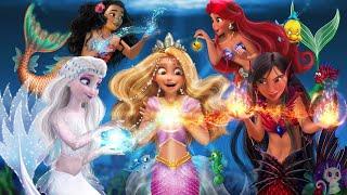 Disney Princesses in The Little Mermaid They swim and use magic together   Alice Edit