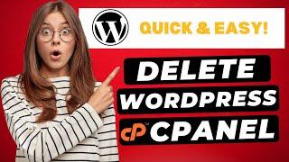How To Delete A WordPress Site From cPanel 2024   FAST & Easy