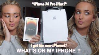 *NEW* IPHONE 14 PRO MAX UNBOXING + WHATS ON MY IPHONE?