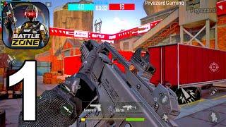 BattleZone PvP FPS Shooter - Gameplay Walkthrough Part 1 Tutorial Frontine Android Gameplay