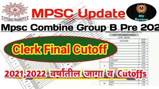 Mpsc Group C Clerk Cutoff  Clerk 2023 Result Or Cutoff Update  Previous Year Vacancy Or Cutoffs