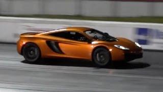 2012 McLaren MP4-12C Drag Racing 14 Mile runs 10.37 @ 134.95 MPH Stock