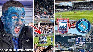 IPSWICH TOWN VS WYCOMBE WANDERERS  4-0  PORTMAN ROAD ERUPTS AS TOWN SMASH WYCOMBE TO GO TOP TWO